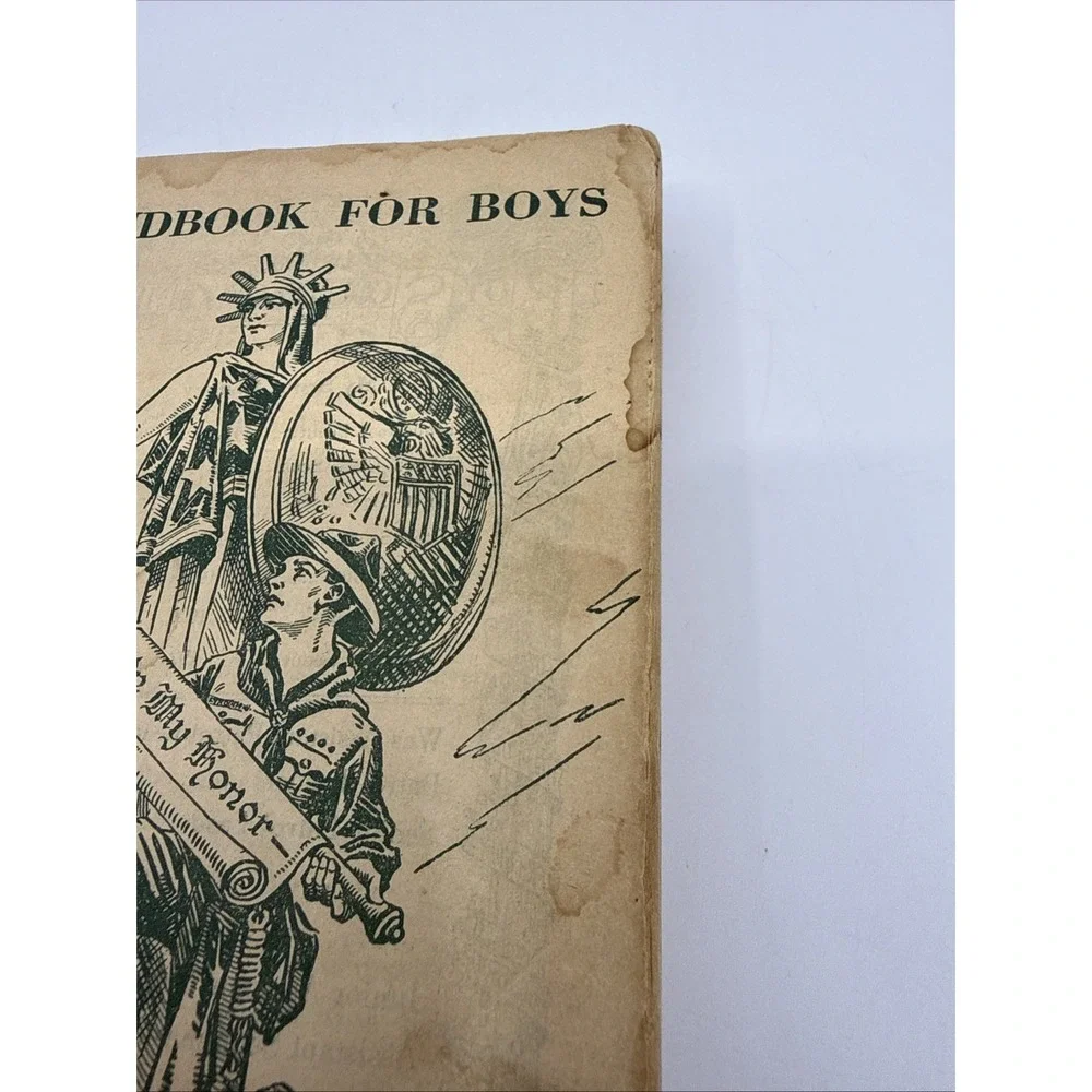 BSA Boy Scouts of America Handbook for Boys 1930s Distressed